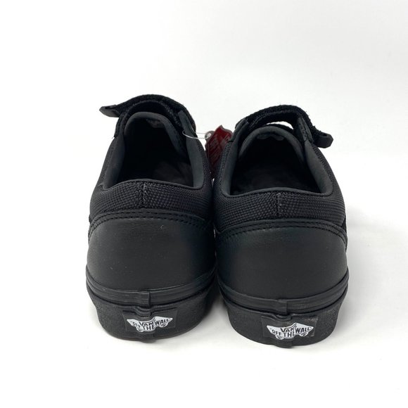 black leather vans size 5